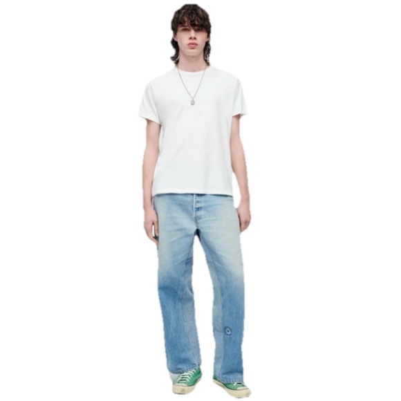 REDONE Hanes Classic Tee Men's White Short Sleeve Shirt Size Medium & Small